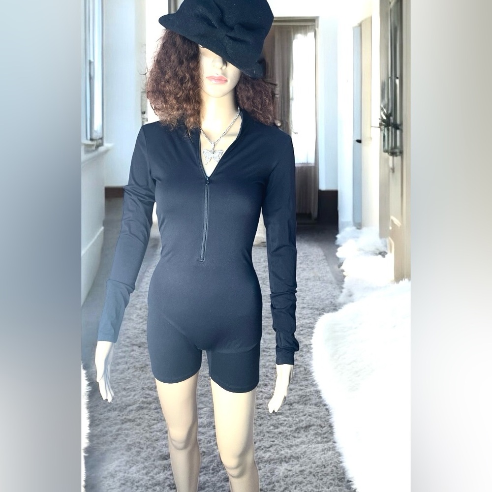Black Long Sleeve Women's Jumpsuit